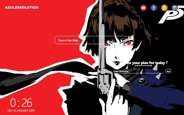 Persona 5 Wallpaper - New Tab Theme chrome谷歌浏览器插件_扩展第4张截图