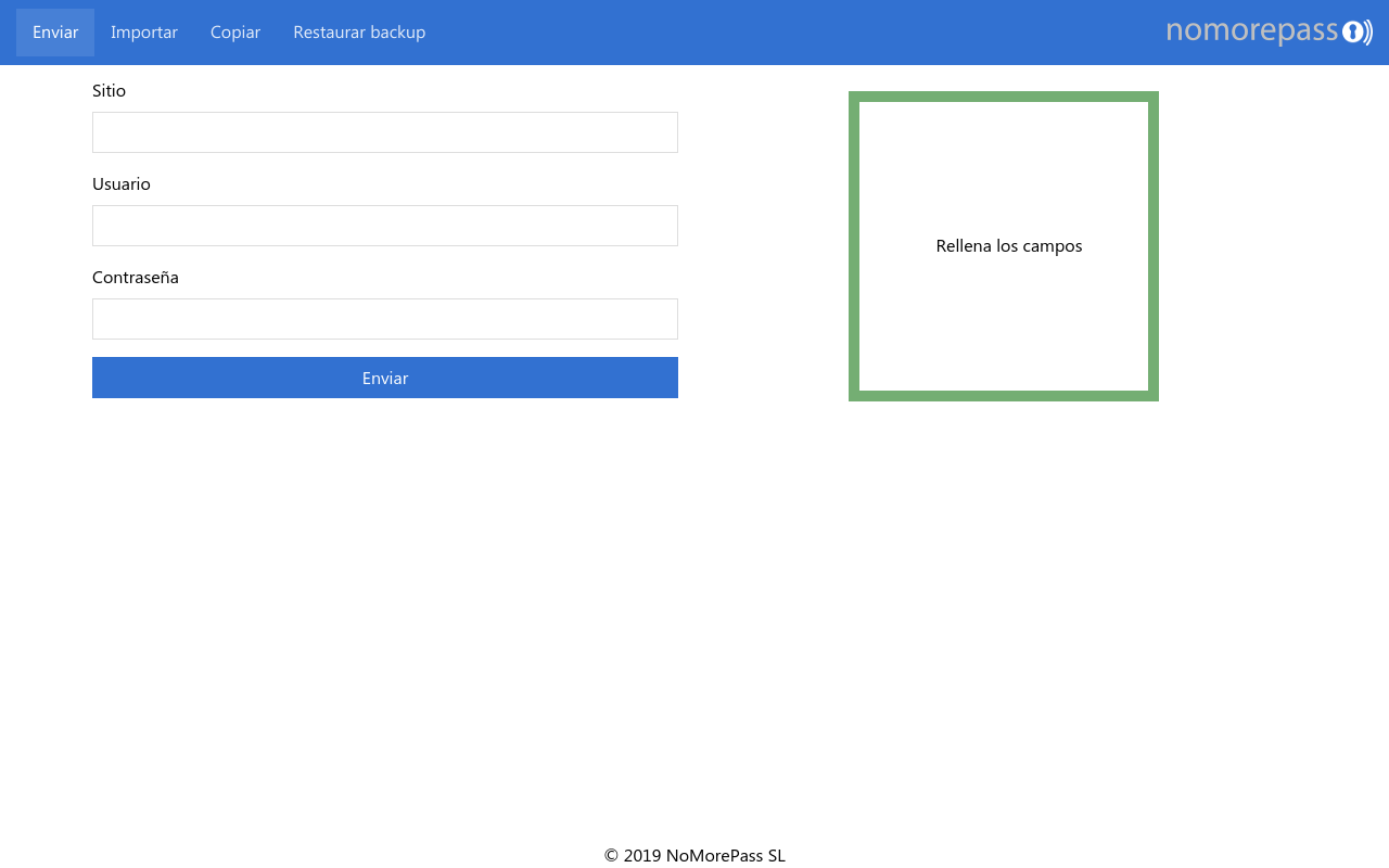 NoMorePass : Forget your passwords chrome谷歌浏览器插件_扩展第1张截图