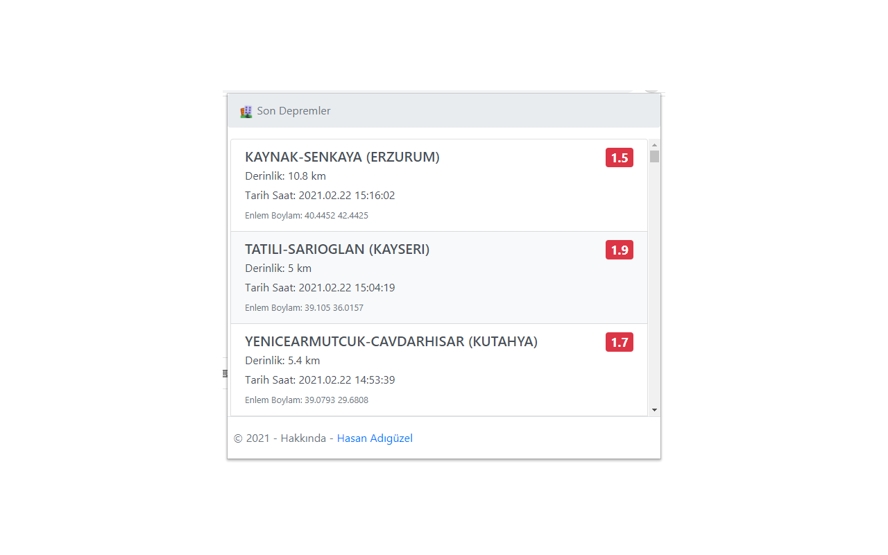 Son Depremler chrome谷歌浏览器插件_扩展第4张截图