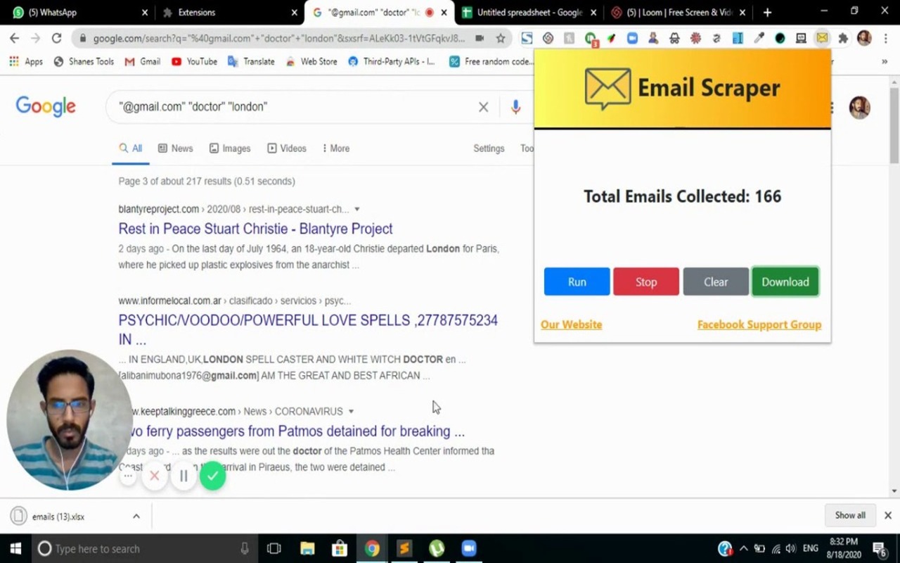 Email Scraper chrome谷歌浏览器插件_扩展第1张截图
