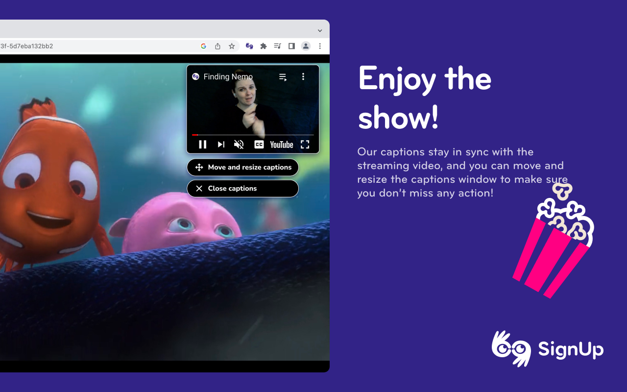 SignUp - Sign Language for Netflix & Disney+ chrome谷歌浏览器插件_扩展第4张截图