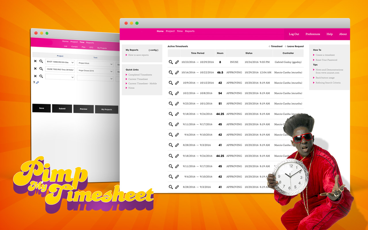 Pimp my Unanet Timesheet chrome谷歌浏览器插件_扩展第1张截图