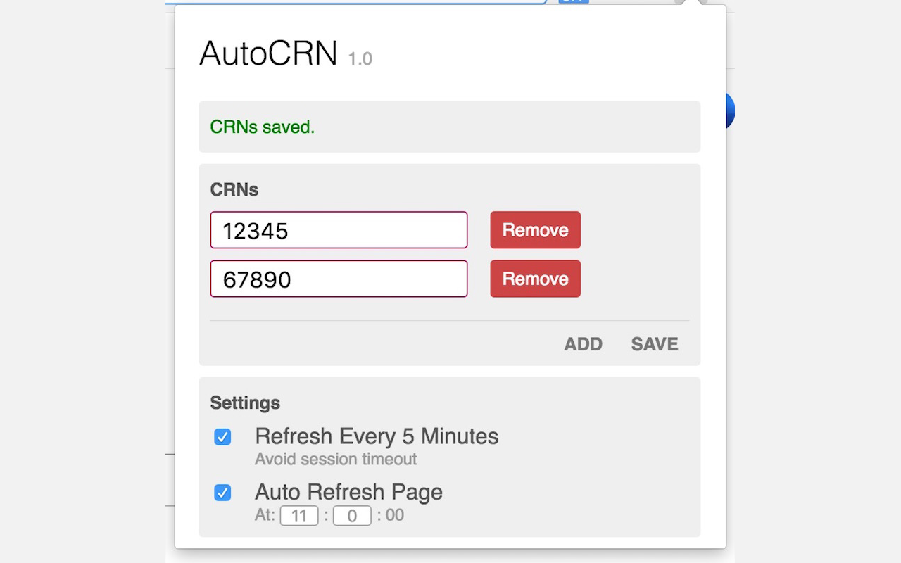 AutoCRN chrome谷歌浏览器插件_扩展第1张截图