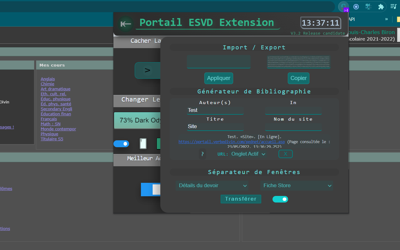 Portail ESVD Extension chrome谷歌浏览器插件_扩展第2张截图