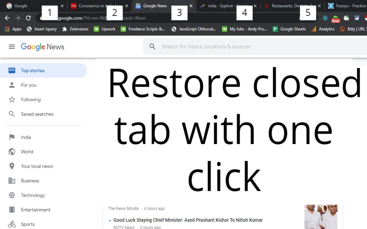 Restorify - Restore Closed Tab chrome谷歌浏览器插件_扩展第1张截图