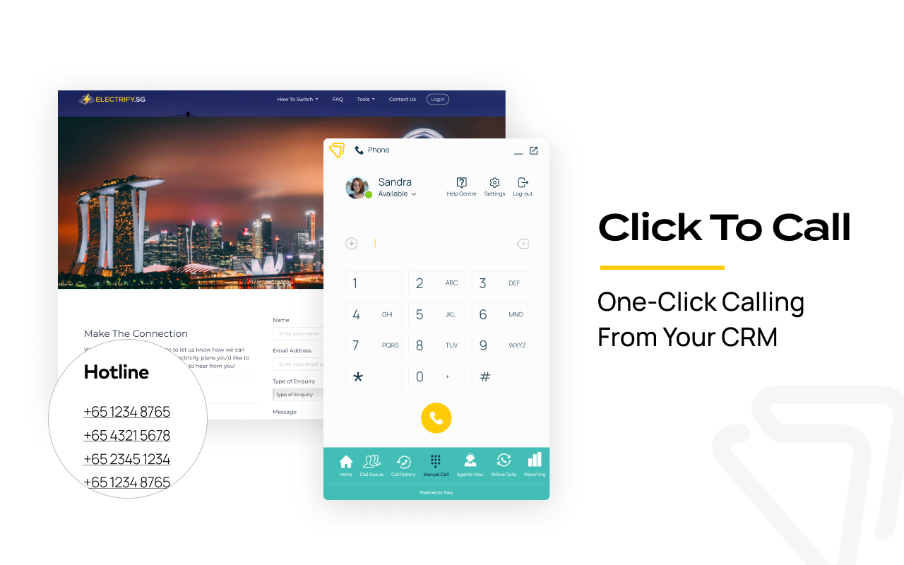 Toku Click2Call chrome谷歌浏览器插件_扩展第1张截图