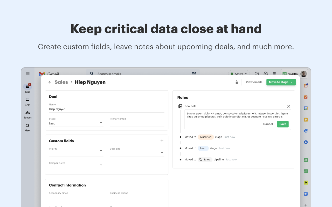 InboxCRM - Personal CRM for Gmail by PandaDoc chrome谷歌浏览器插件_扩展第3张截图