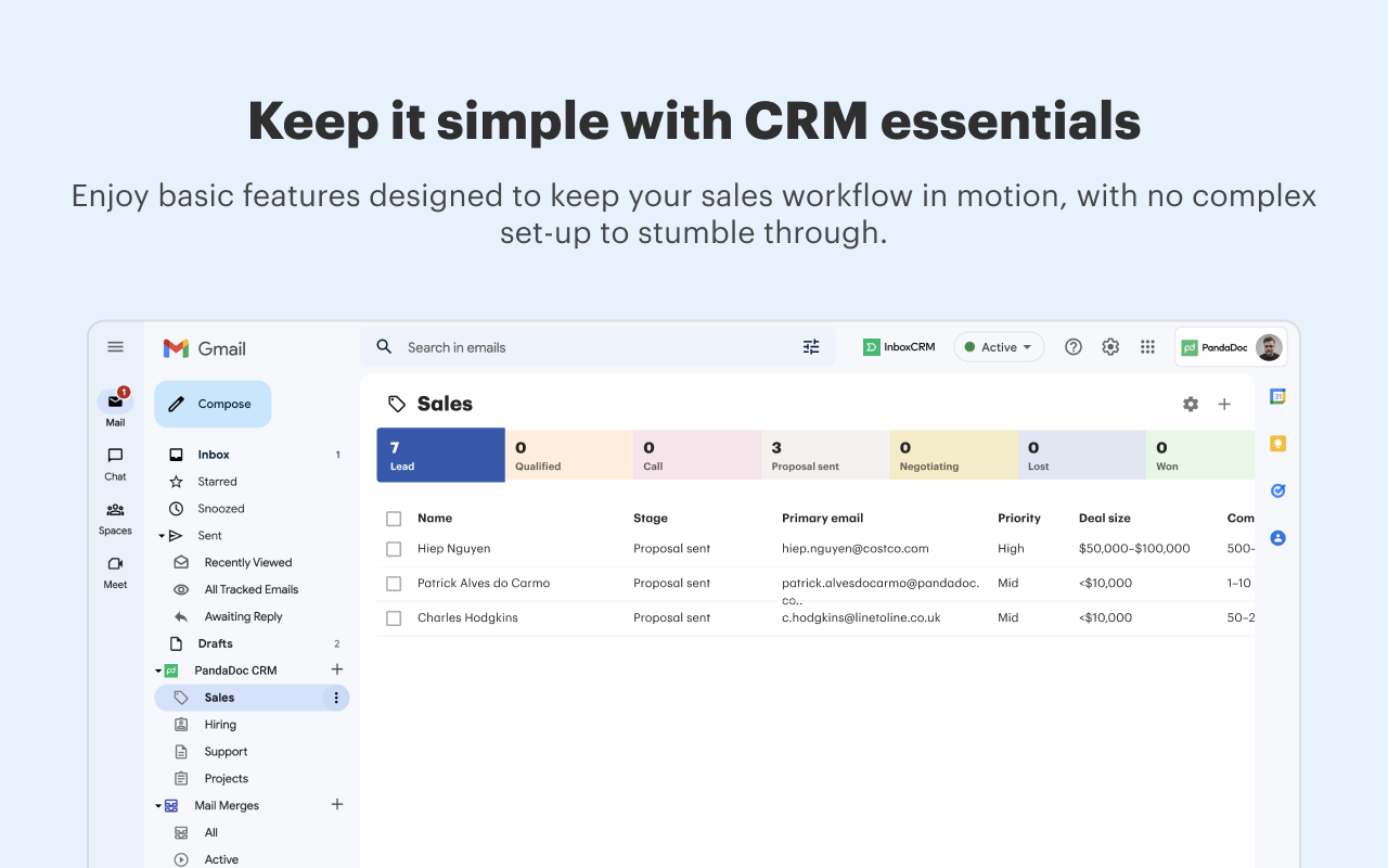 InboxCRM - Personal CRM for Gmail by PandaDoc chrome谷歌浏览器插件_扩展第4张截图