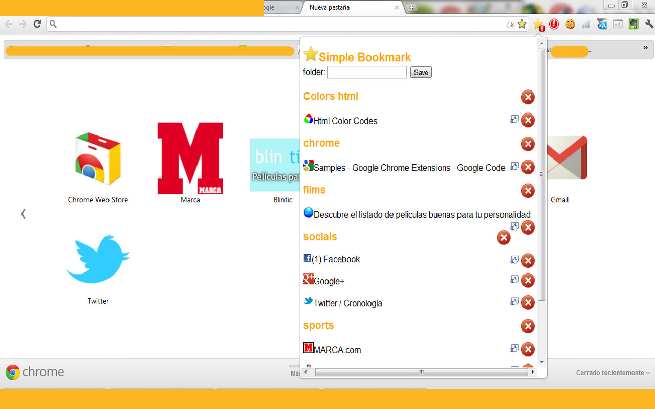 Simple bookmark chrome谷歌浏览器插件_扩展第2张截图