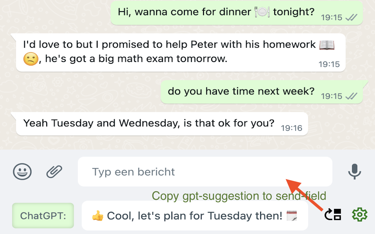 ChatGPT answers for WhatsApp™ web chrome谷歌浏览器插件_扩展第3张截图