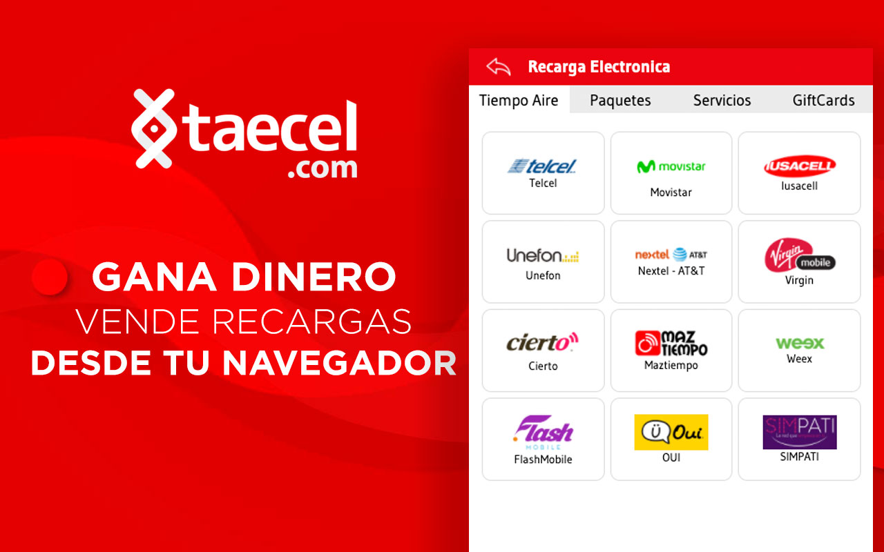 taecel.com - Recarga Electrónica y Servicios chrome谷歌浏览器插件_扩展第5张截图