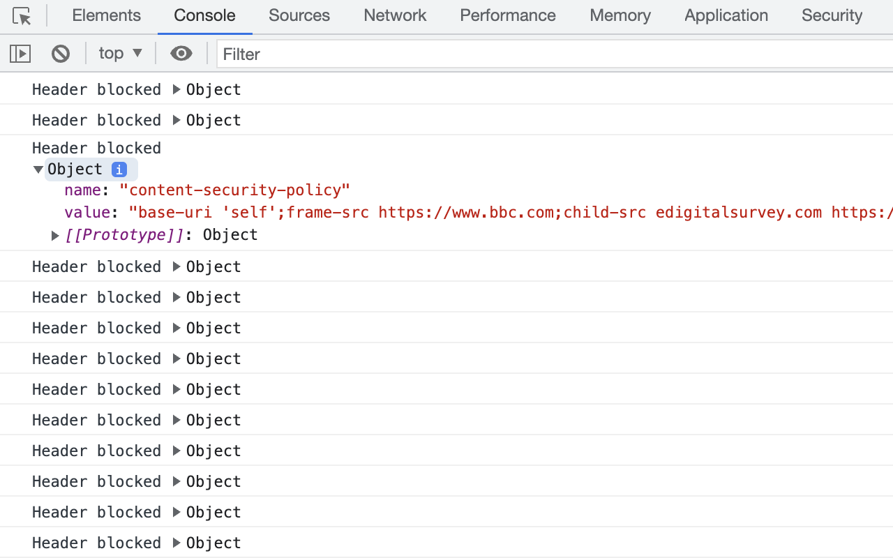 Browser Header Filter: No CSP chrome谷歌浏览器插件_扩展第1张截图