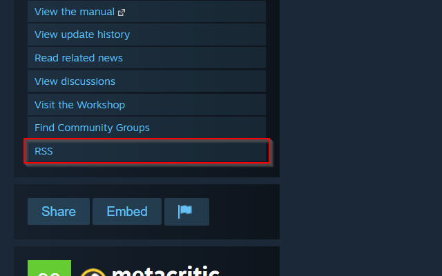 RSS Link for Steam Product Pages chrome谷歌浏览器插件_扩展第1张截图