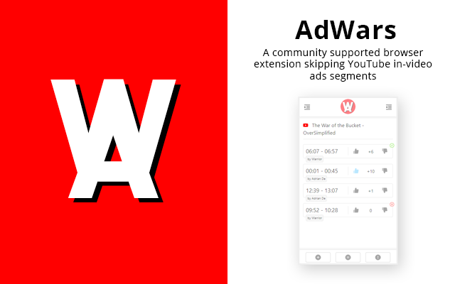 AdWars for YouTube chrome谷歌浏览器插件_扩展第2张截图