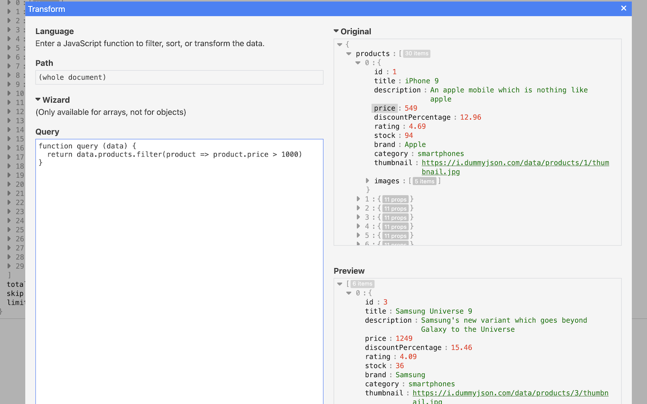 JSON Editor chrome谷歌浏览器插件_扩展第1张截图