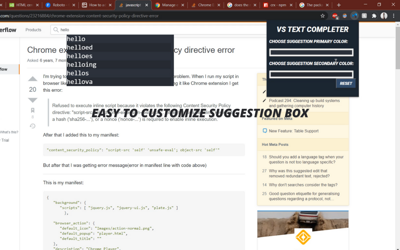 VS code Text Completer chrome谷歌浏览器插件_扩展第1张截图