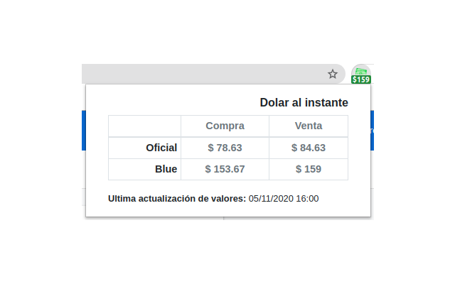 Dólar al instante chrome谷歌浏览器插件_扩展第1张截图