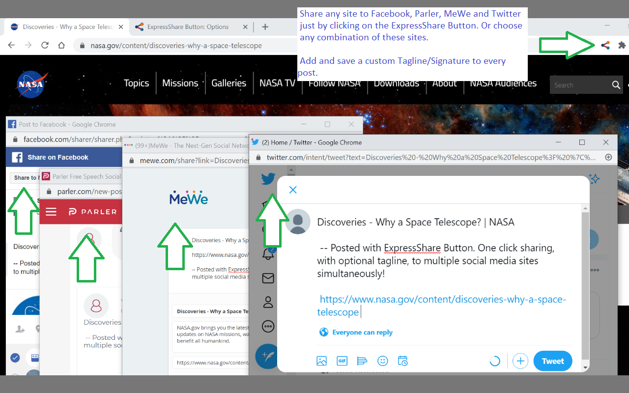 ExpressShare Button chrome谷歌浏览器插件_扩展第2张截图