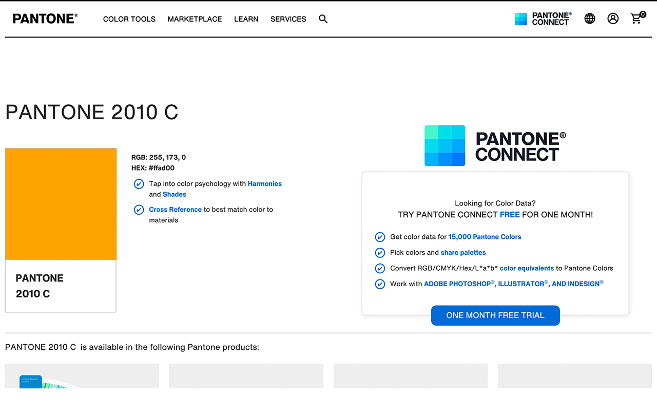 Pantone Color Code Reveal chrome谷歌浏览器插件_扩展第1张截图