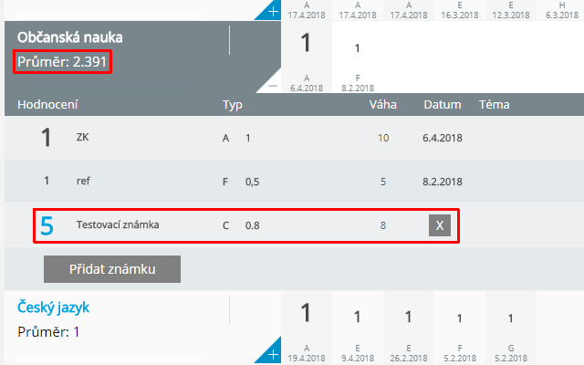 Průměry známek pro Bakaláři chrome谷歌浏览器插件_扩展第4张截图