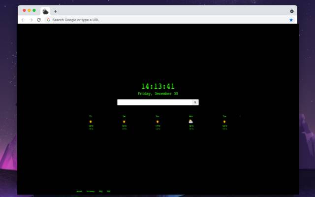 Weather Page chrome谷歌浏览器插件_扩展第1张截图