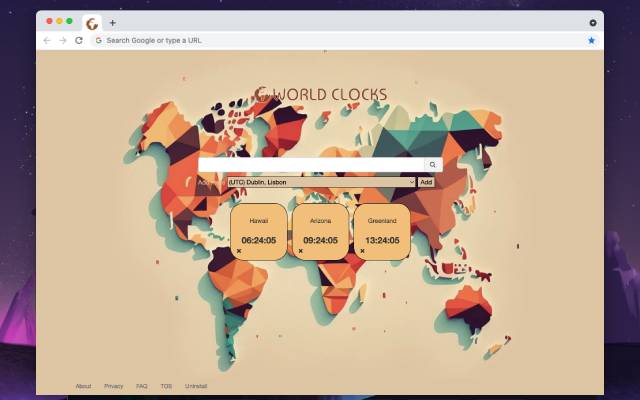 World Clocks chrome谷歌浏览器插件_扩展第1张截图