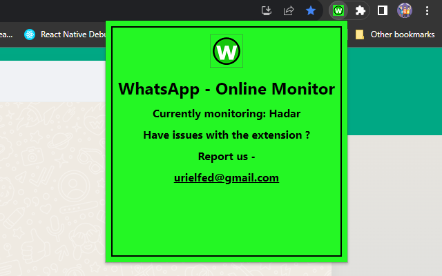 WhatsApp - Online Monitor chrome谷歌浏览器插件_扩展第2张截图