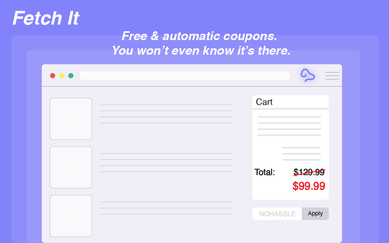 Fetch It - Automatic Coupon Applier chrome谷歌浏览器插件_扩展第3张截图