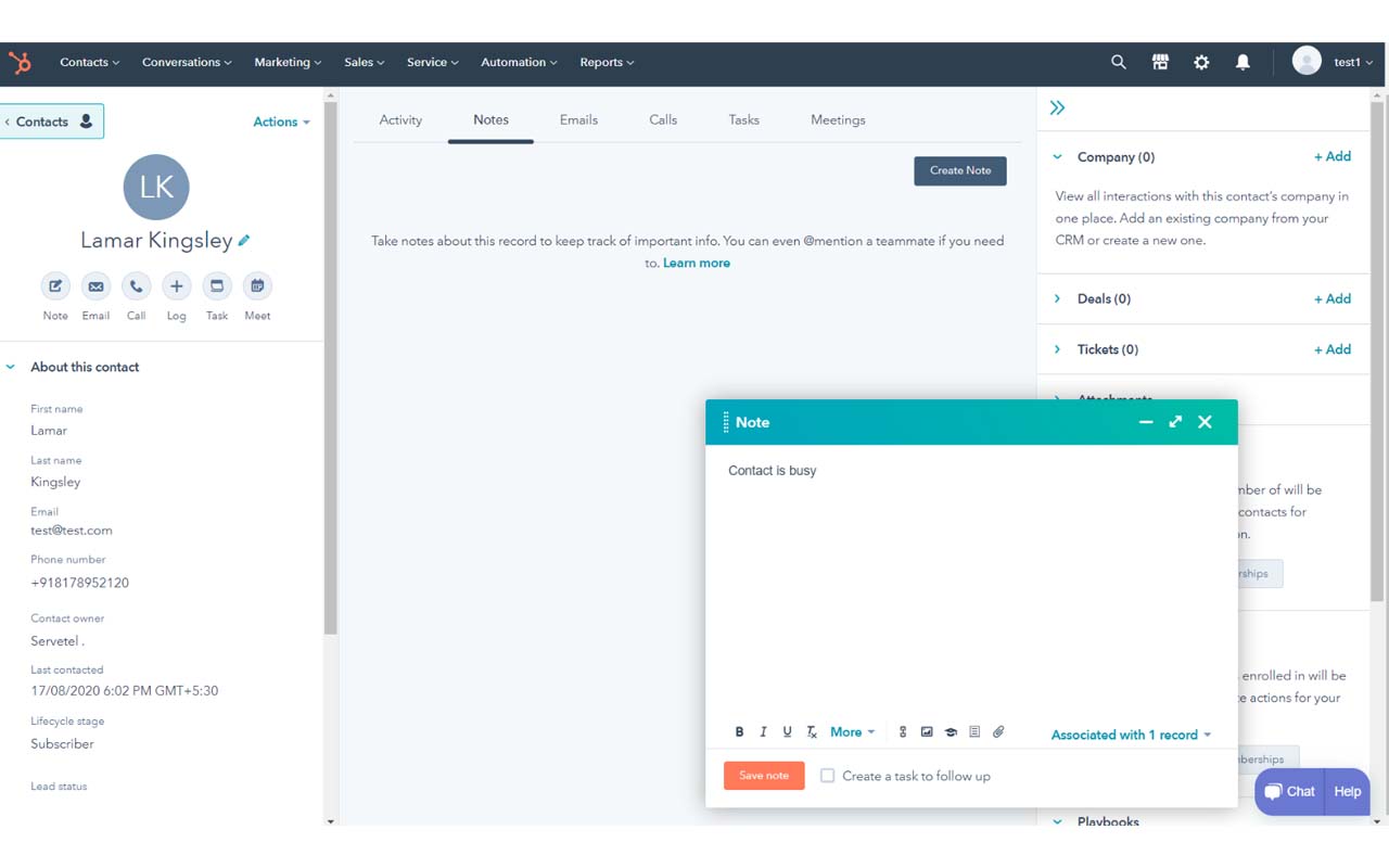 Servetel Extension For Hubspot chrome谷歌浏览器插件_扩展第2张截图