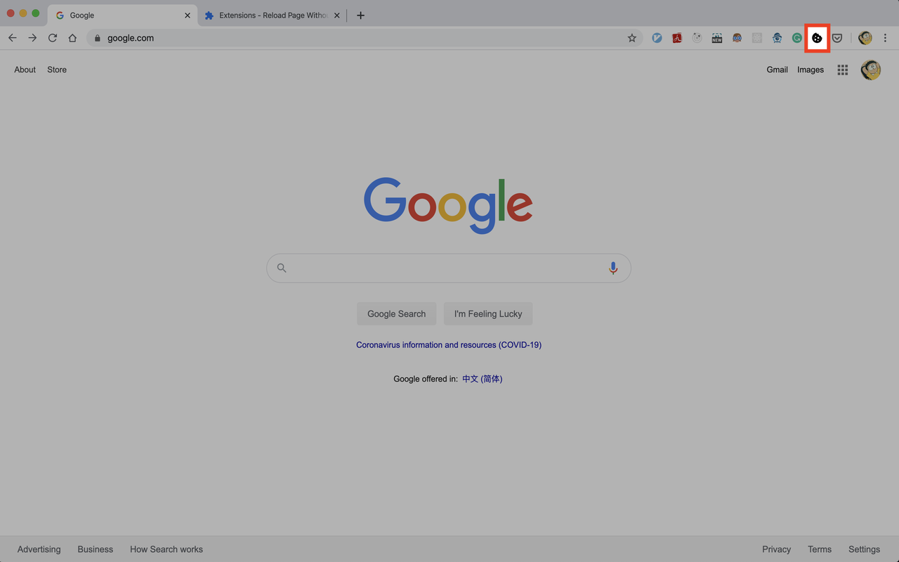Reload Page Without Cookies chrome谷歌浏览器插件_扩展第1张截图