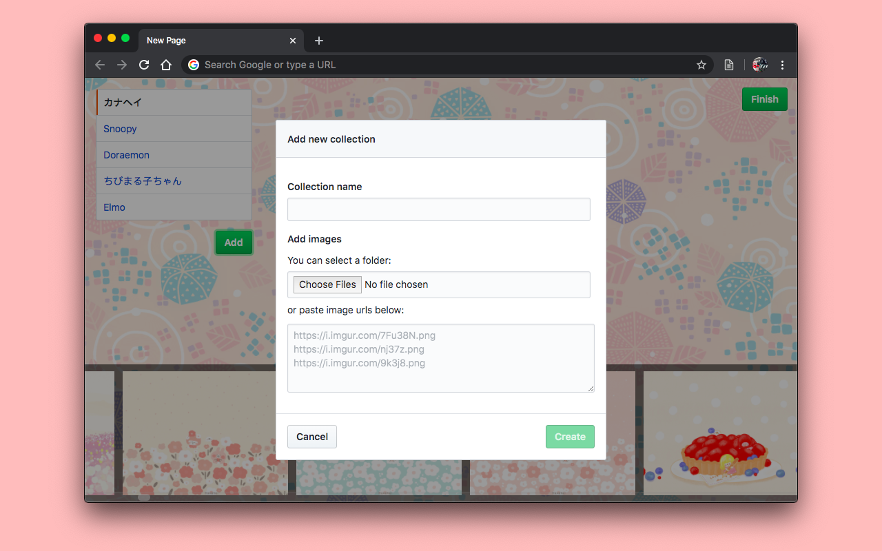 Kabegami New Page chrome谷歌浏览器插件_扩展第1张截图