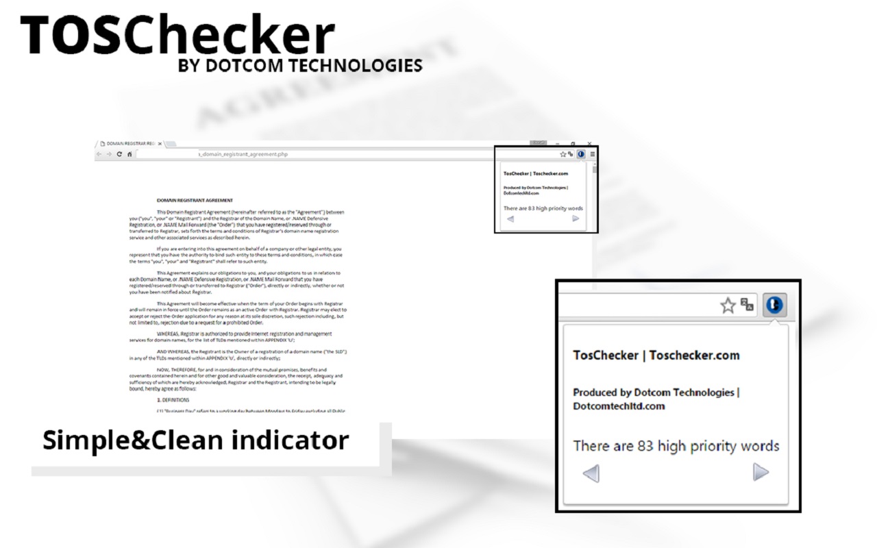 TOSChecker chrome谷歌浏览器插件_扩展第1张截图