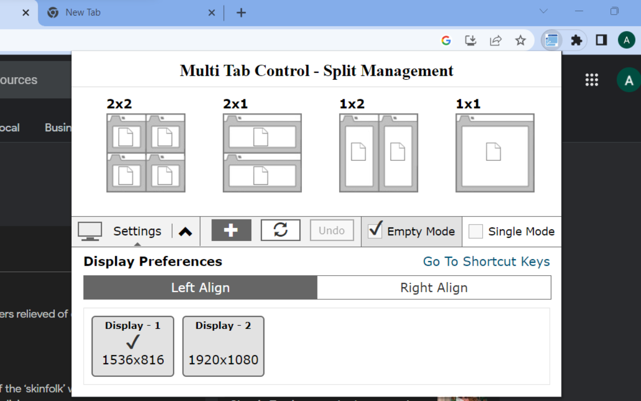 Tab Resizing & Split Screen Management chrome谷歌浏览器插件_扩展第2张截图