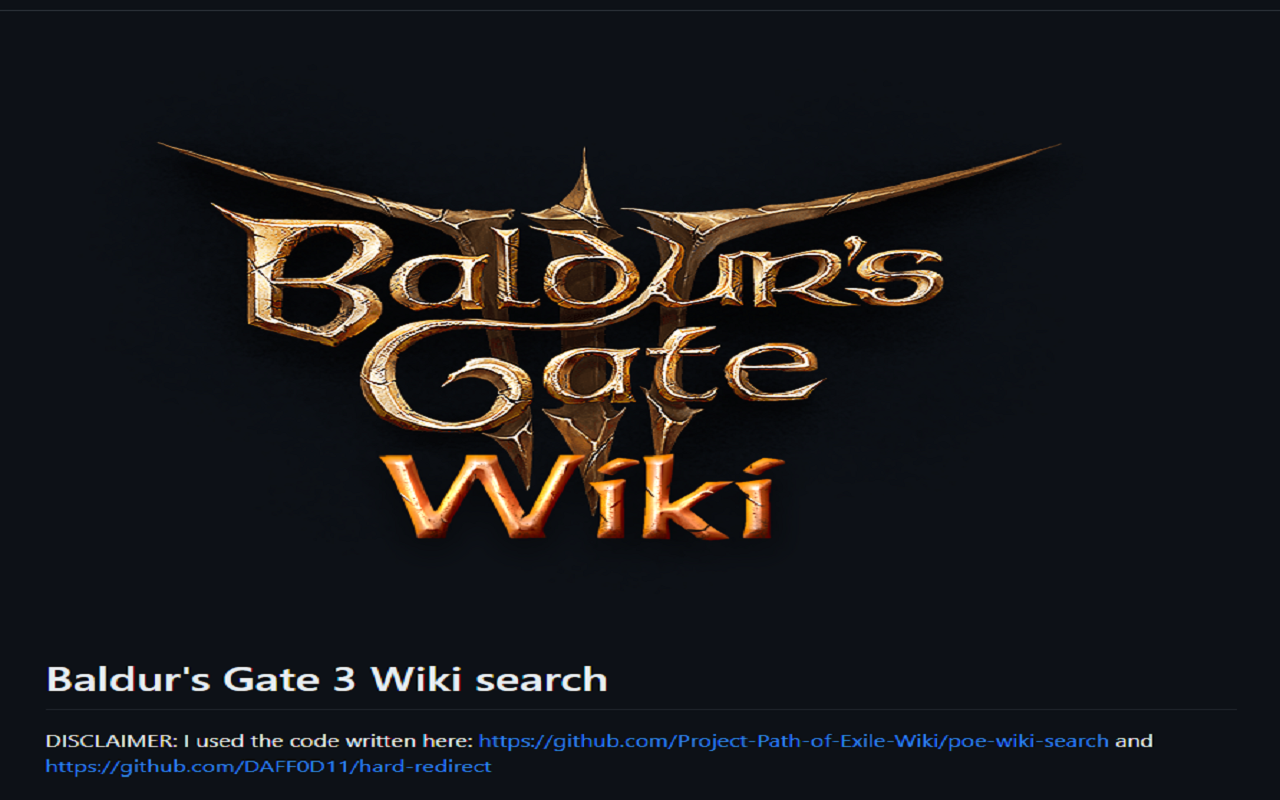 BG3 Wiki Search chrome谷歌浏览器插件_扩展第1张截图
