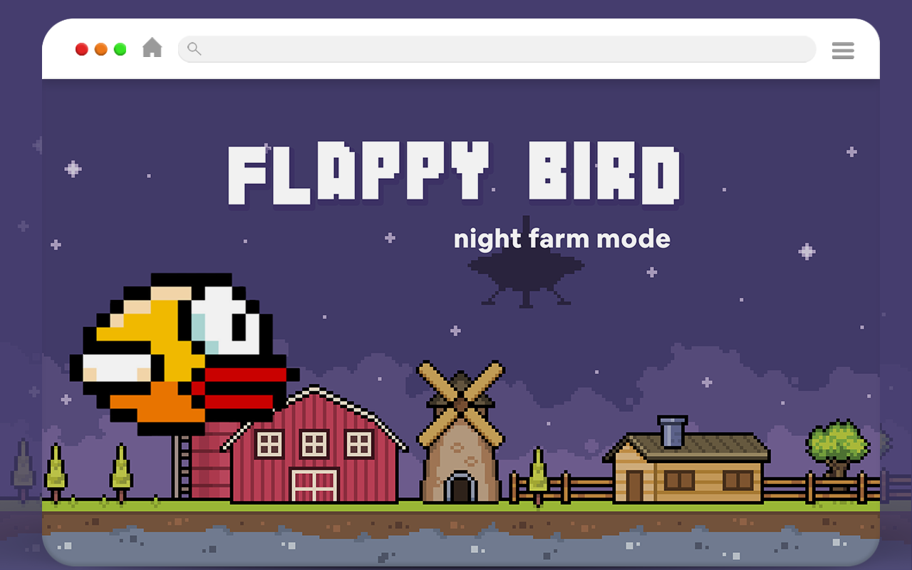 Flappy Bird (夜间农场模式) chrome谷歌浏览器插件_扩展第1张截图