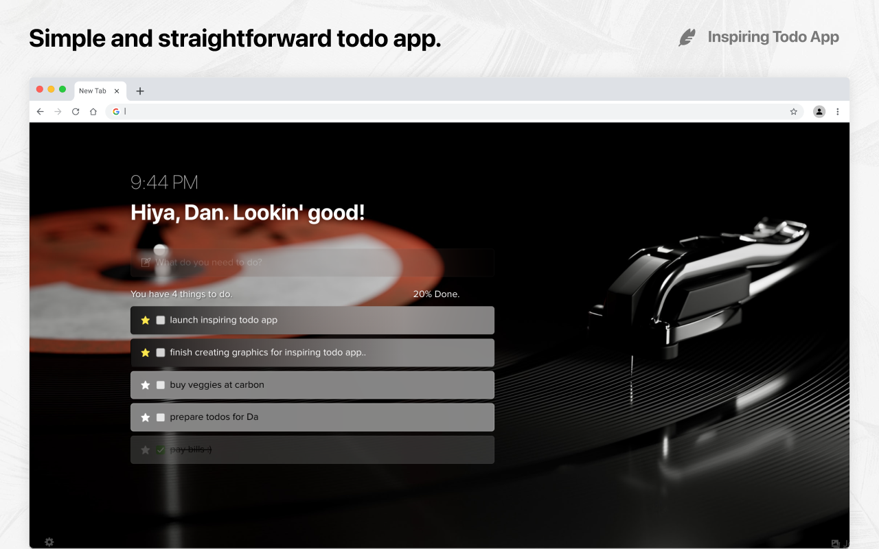 Inspiring Todo App chrome谷歌浏览器插件_扩展第2张截图