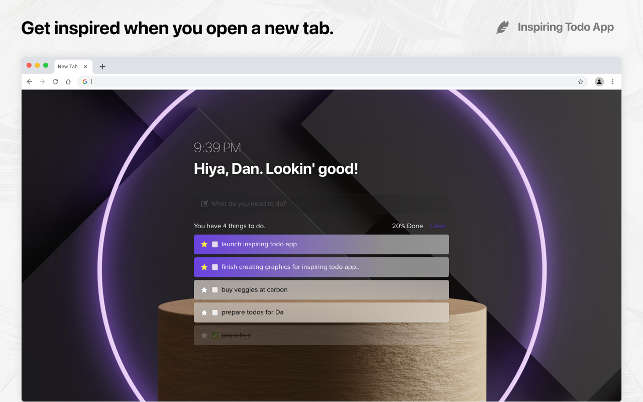 Inspiring Todo App chrome谷歌浏览器插件_扩展第3张截图