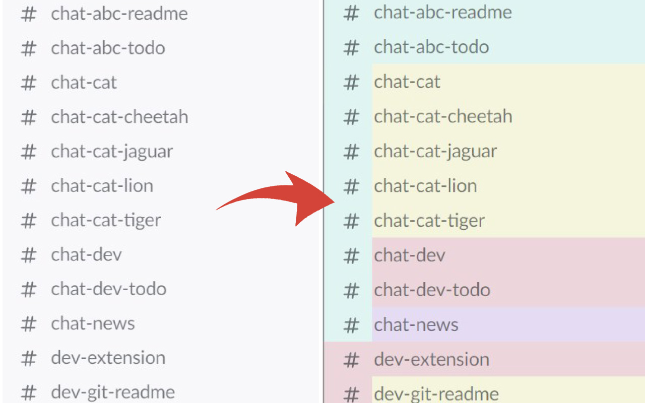 Slack Channels Group Color chrome谷歌浏览器插件_扩展第1张截图