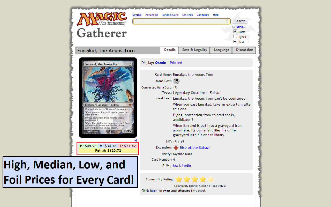 MTG Price Gatherer chrome谷歌浏览器插件_扩展第4张截图