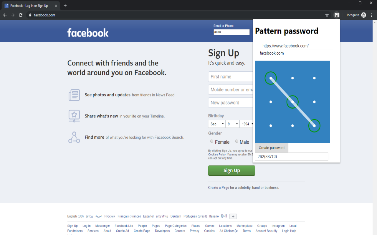 Password Pattern chrome谷歌浏览器插件_扩展第1张截图