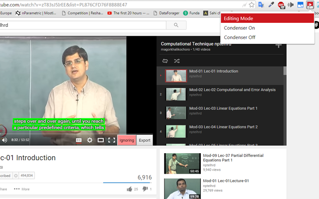 NPTEL Condenser chrome谷歌浏览器插件_扩展第2张截图