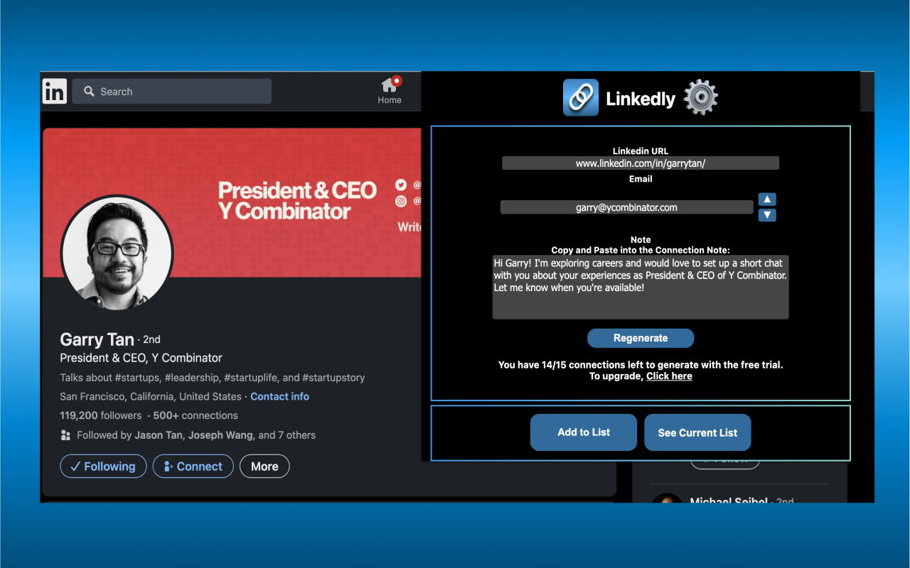 Linkedly chrome谷歌浏览器插件_扩展第2张截图