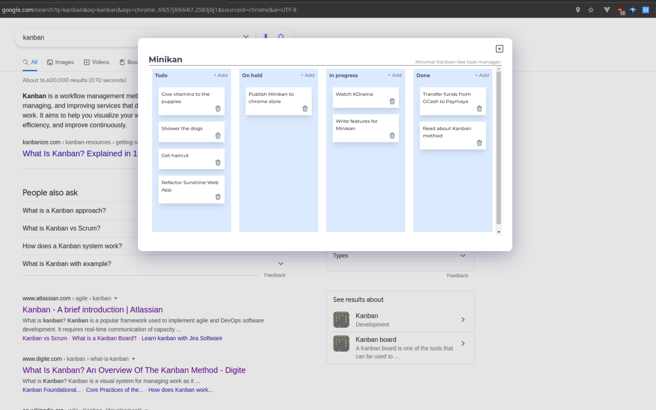 Minikan chrome谷歌浏览器插件_扩展第1张截图