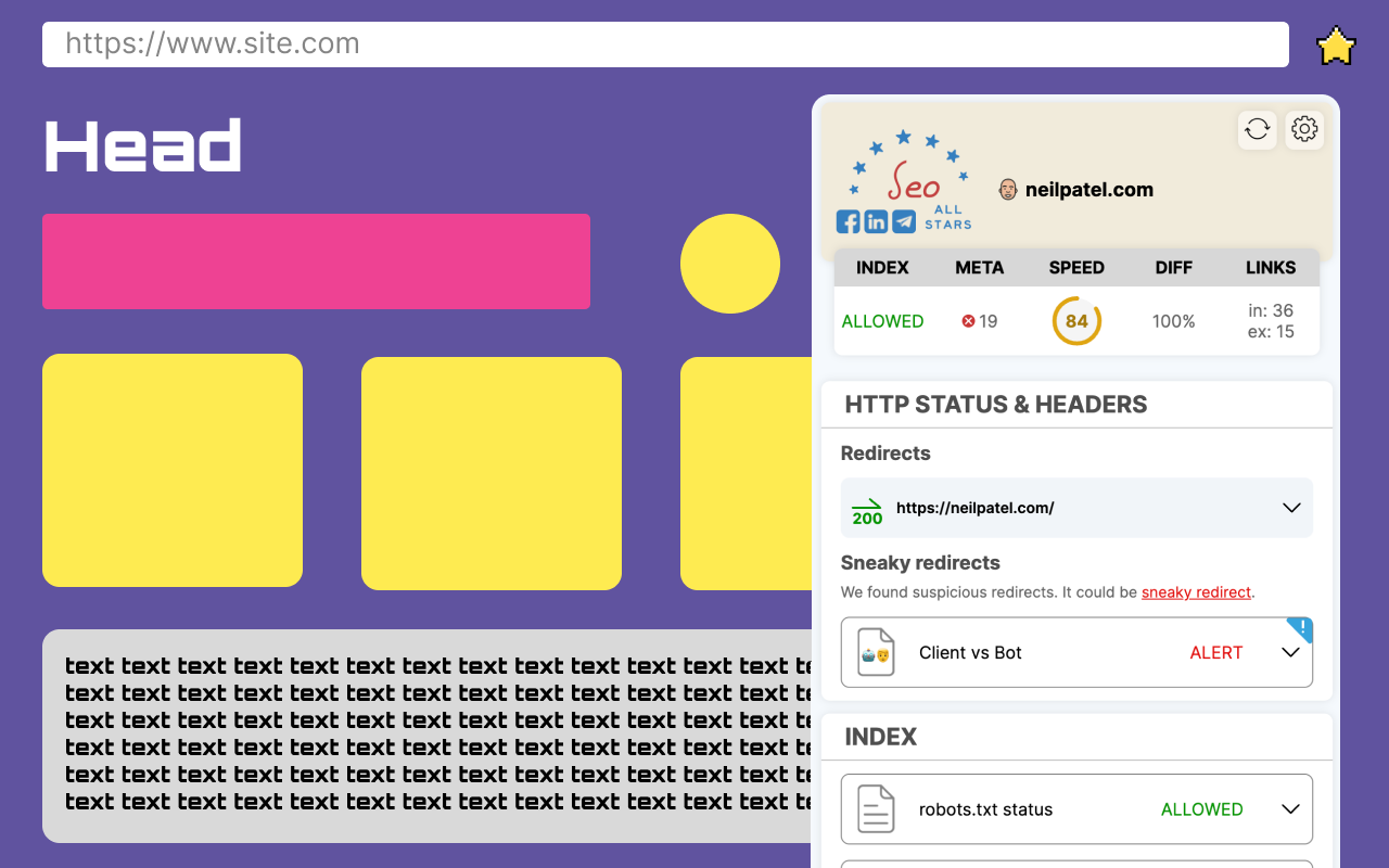 SEO All Stars tools: in 1 place ⭐️ chrome谷歌浏览器插件_扩展第4张截图