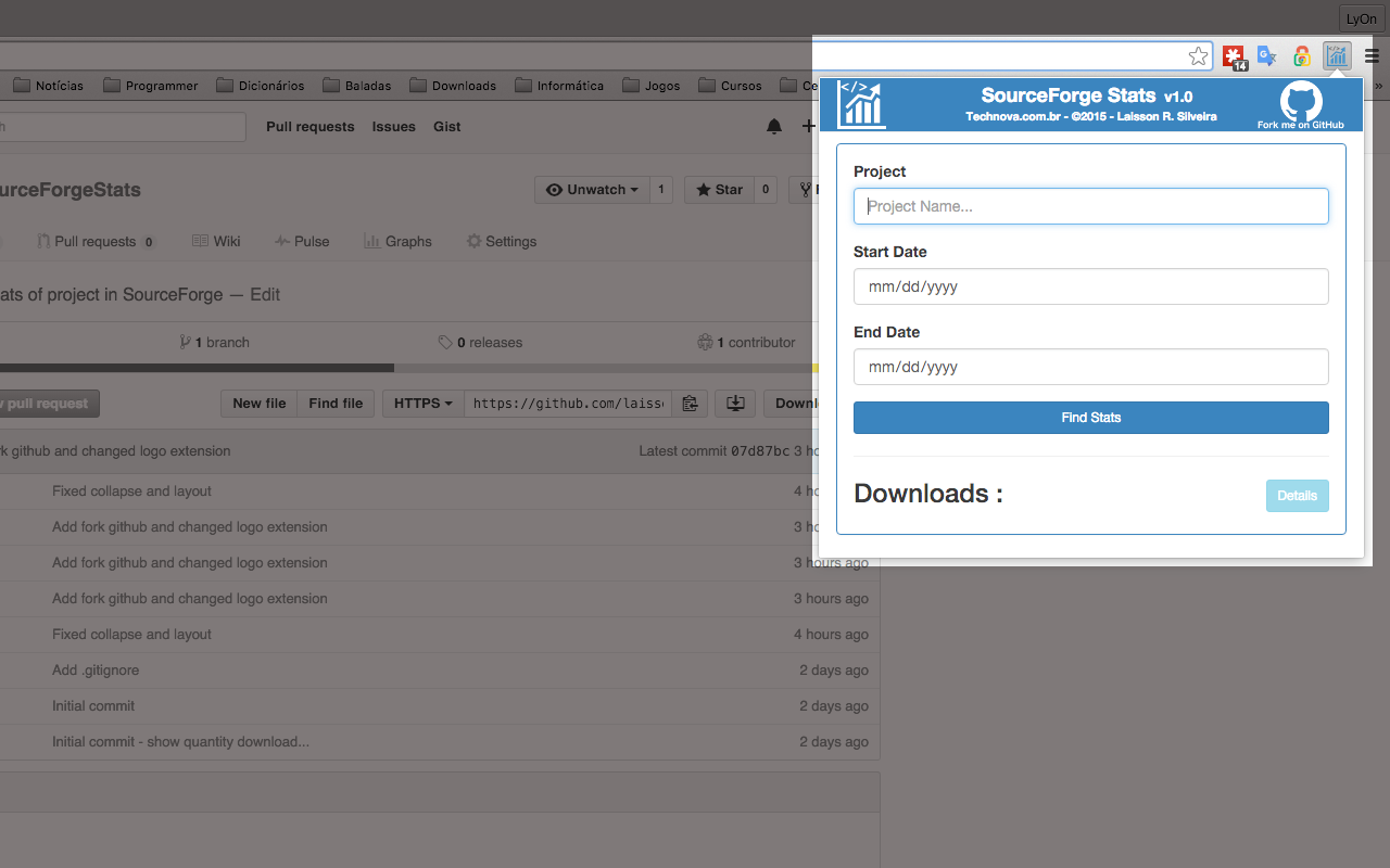 SourceForge Stats chrome谷歌浏览器插件_扩展第1张截图