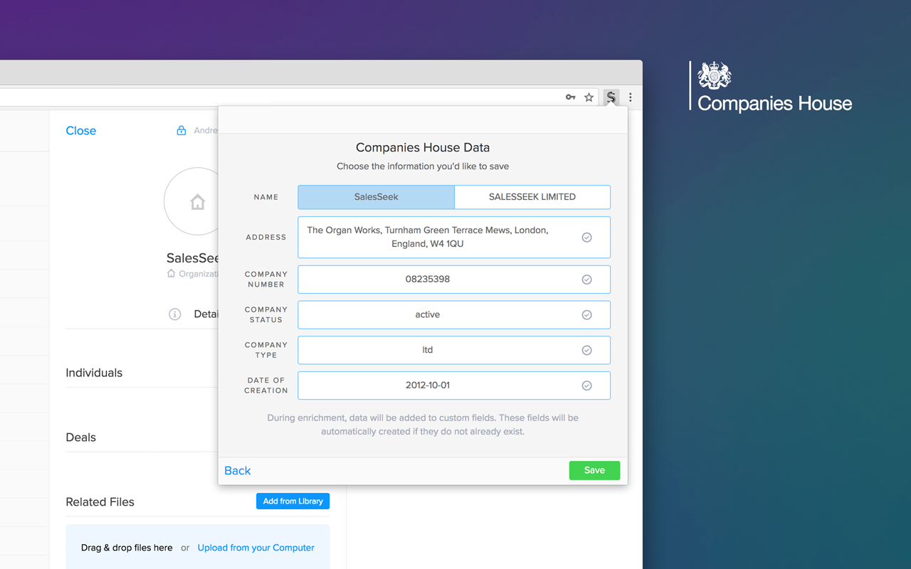 SalesSeek CRM for Chrome chrome谷歌浏览器插件_扩展第4张截图