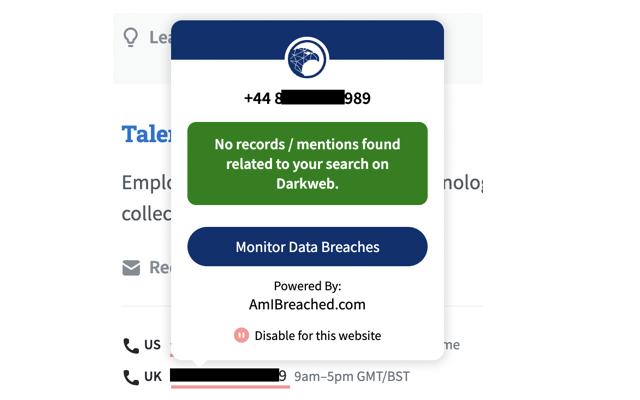 AmIBreached Search chrome谷歌浏览器插件_扩展第2张截图