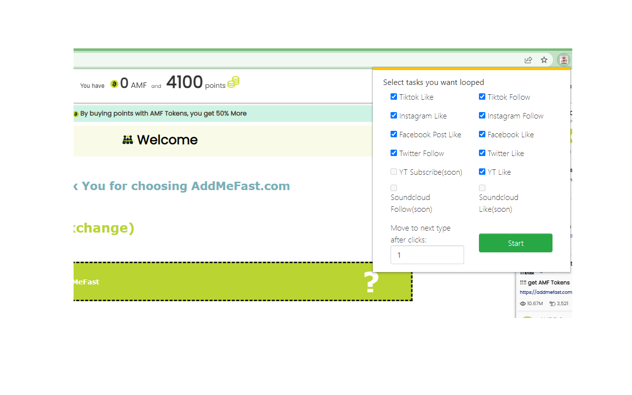 AddMeFast tool for collecting points chrome谷歌浏览器插件_扩展第1张截图
