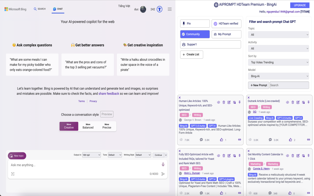 PromptEasily BingAI - HDTeam chrome谷歌浏览器插件_扩展第1张截图