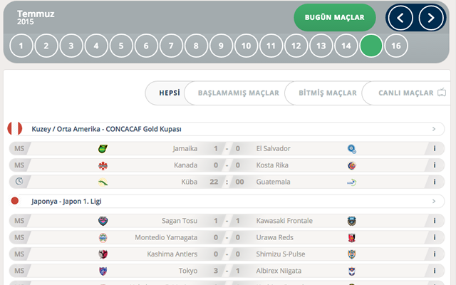 Maç Sonuçları chrome谷歌浏览器插件_扩展第2张截图